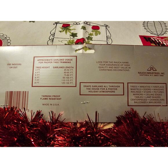 NOS Rauch Ultra Soft Premium Garland 2" x 21' 7 Yards Vintage Tinsel Christmas - Picture 4 of 4